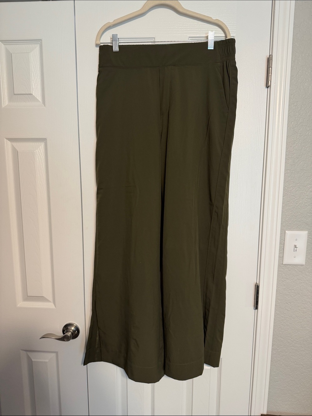 Wide Leg Olive Green Pants